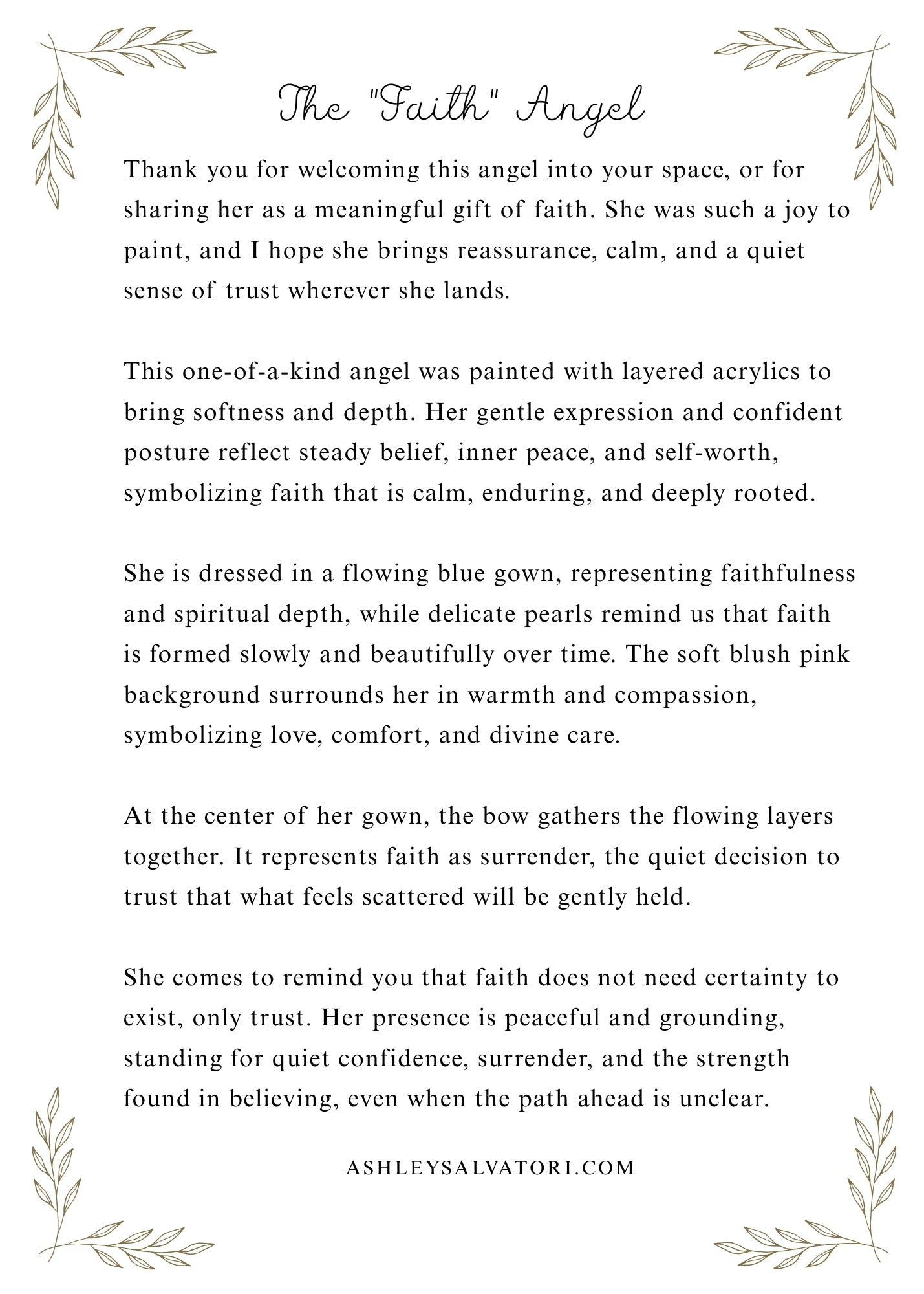 “Faith” Surprise Angel Fine Art Paper Print