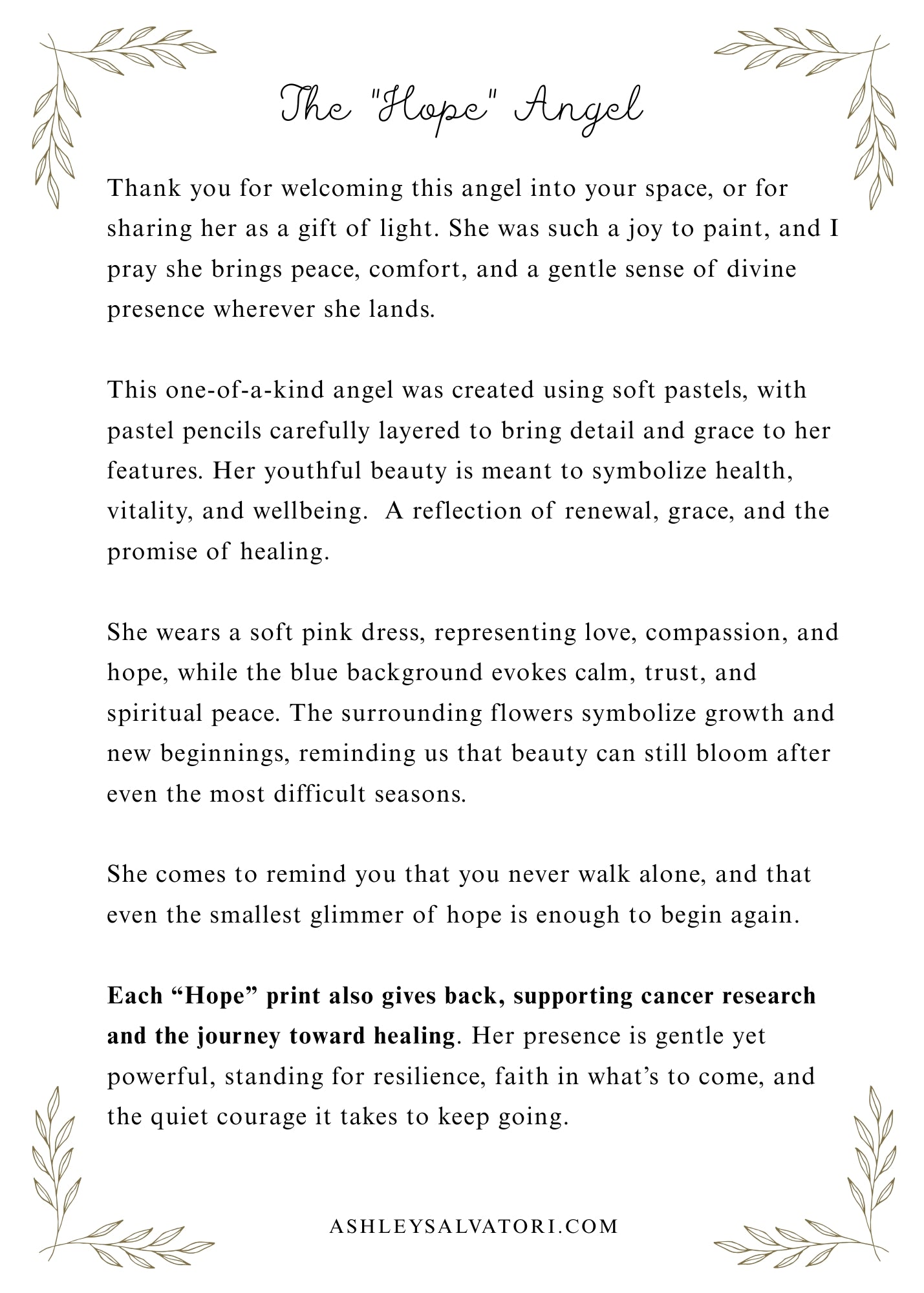 “Hope” Angel Surprise Reveal Paper Print