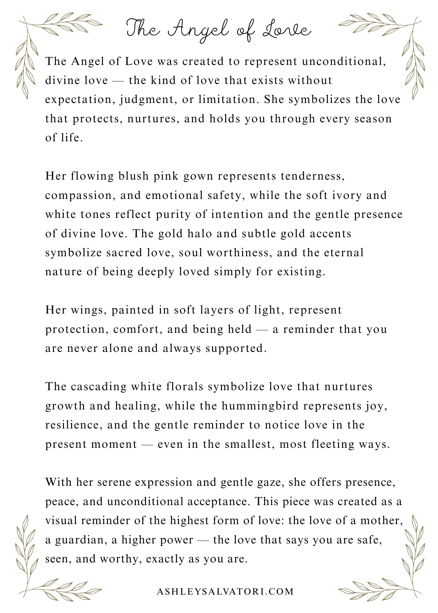 “Angel of Love” Fine Art Paper Print (New)