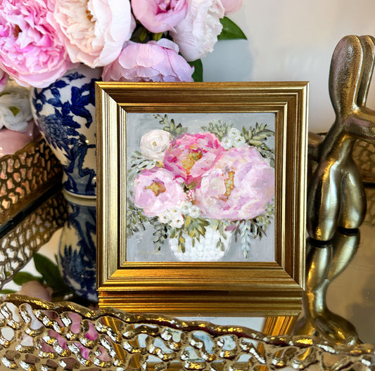 “Blushing Beauty” Framed Canvas Print