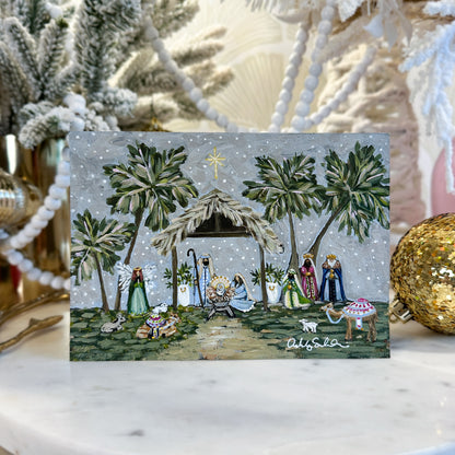 “O Holy Night” Nativity Scene Fine Art Paper Print