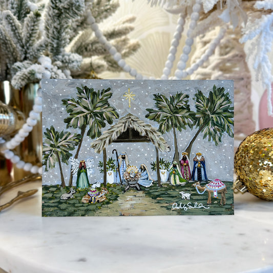 “O Holy Night” Nativity Scene Fine Art Paper Print