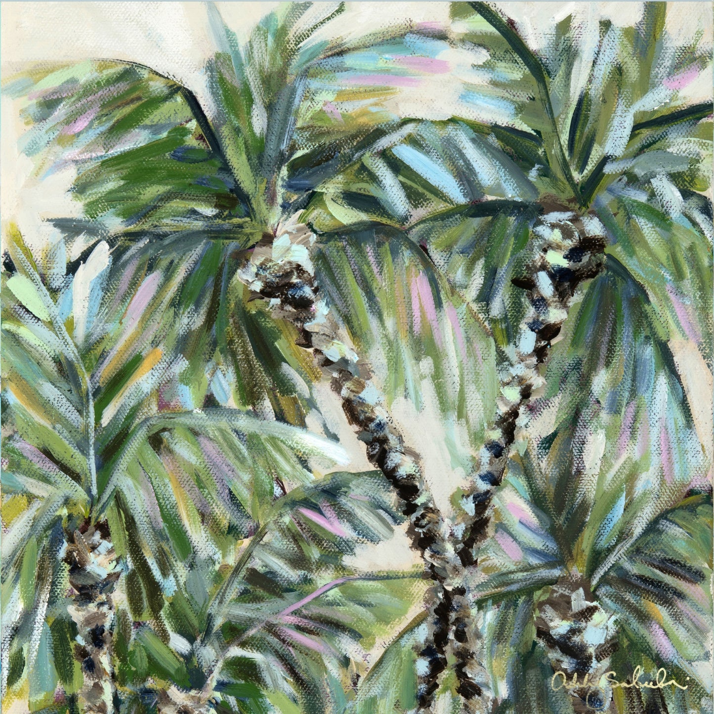 "Dancing Palms" Unframed Canvas Print