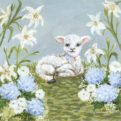 “Little Lambs Garden" Signature Canvas Print