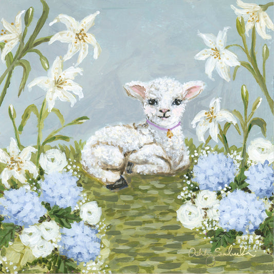 “Little Lambs Garden" Signature Canvas Print