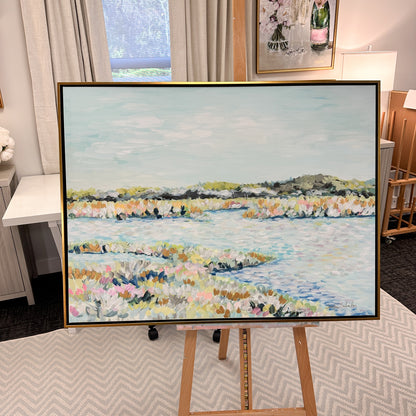 “Rising Tide” Hand-Embellished Stretched Canvas Print