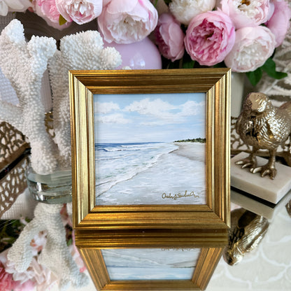 “Walk On The Beach" Framed Canvas Print