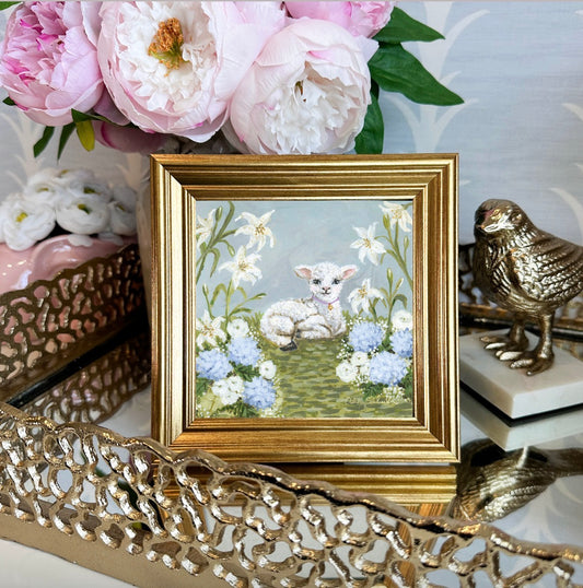 “Little Lambs Garden" Signature Canvas Print