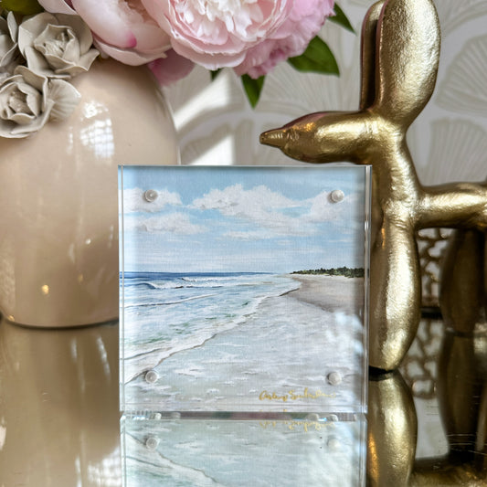 “Walk on The Beach" Acrylic Block