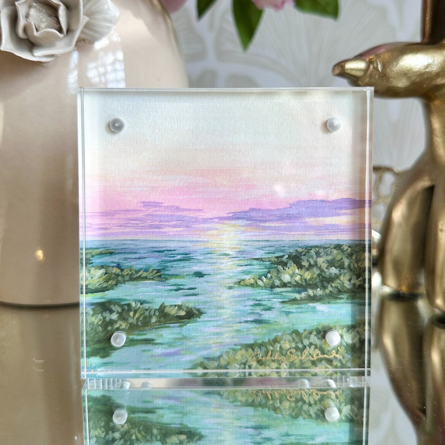 “Under a Pink Sky" Acrylic Block