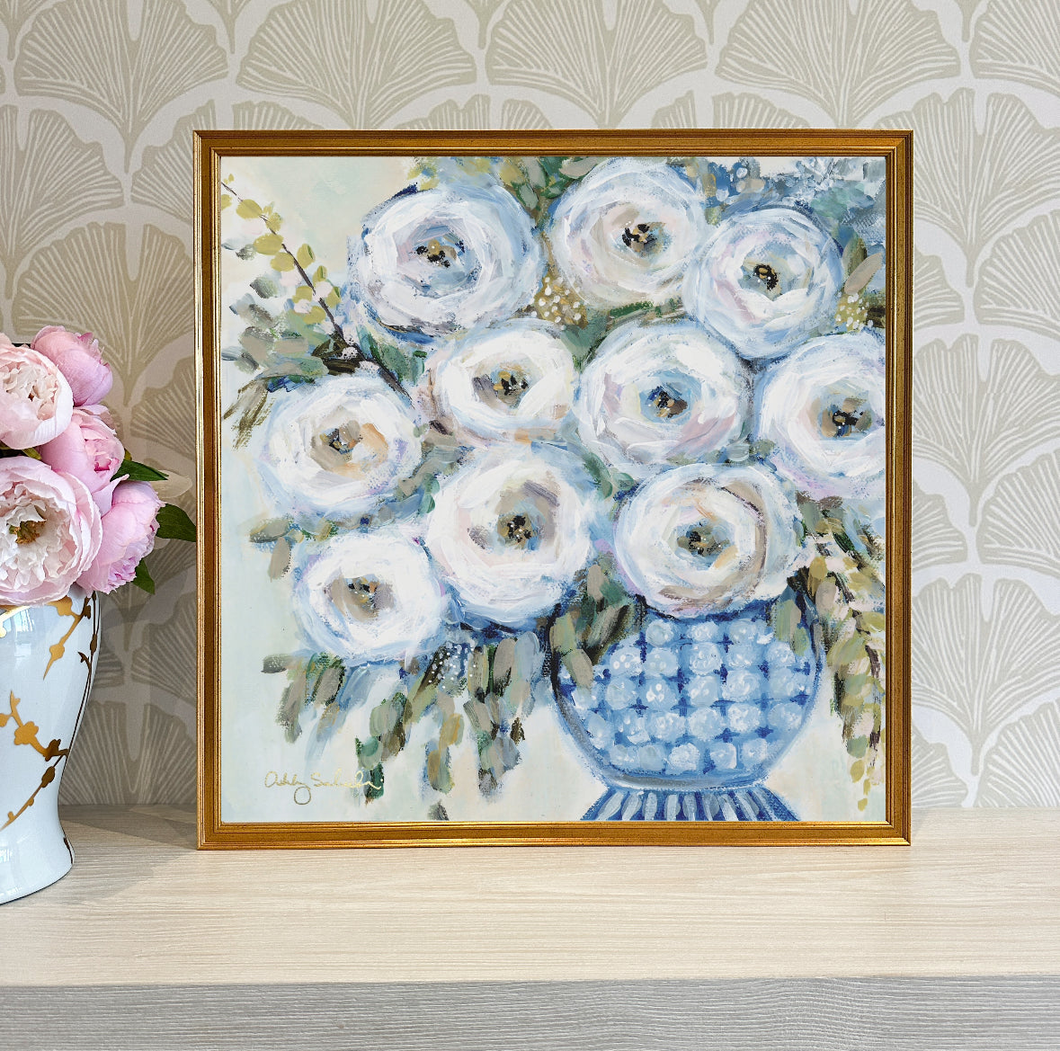 “Breakfast at Tiffanys" Framed Canvas Print