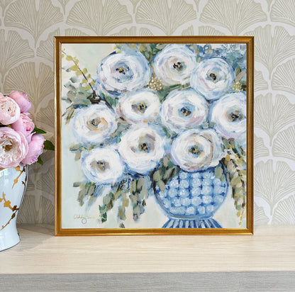 “Breakfast at Tiffanys" Framed Canvas Print