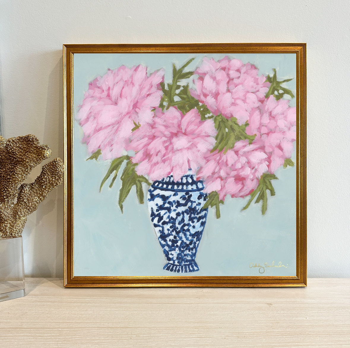 “Santorini" Framed Canvas Print