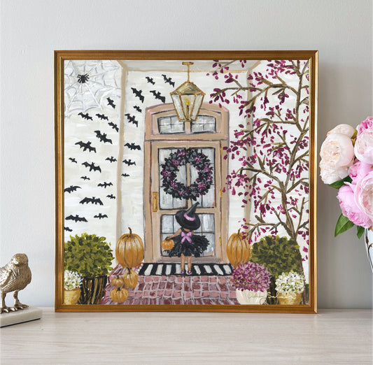 “Trick or Treat" 24x24 Framed Canvas Print