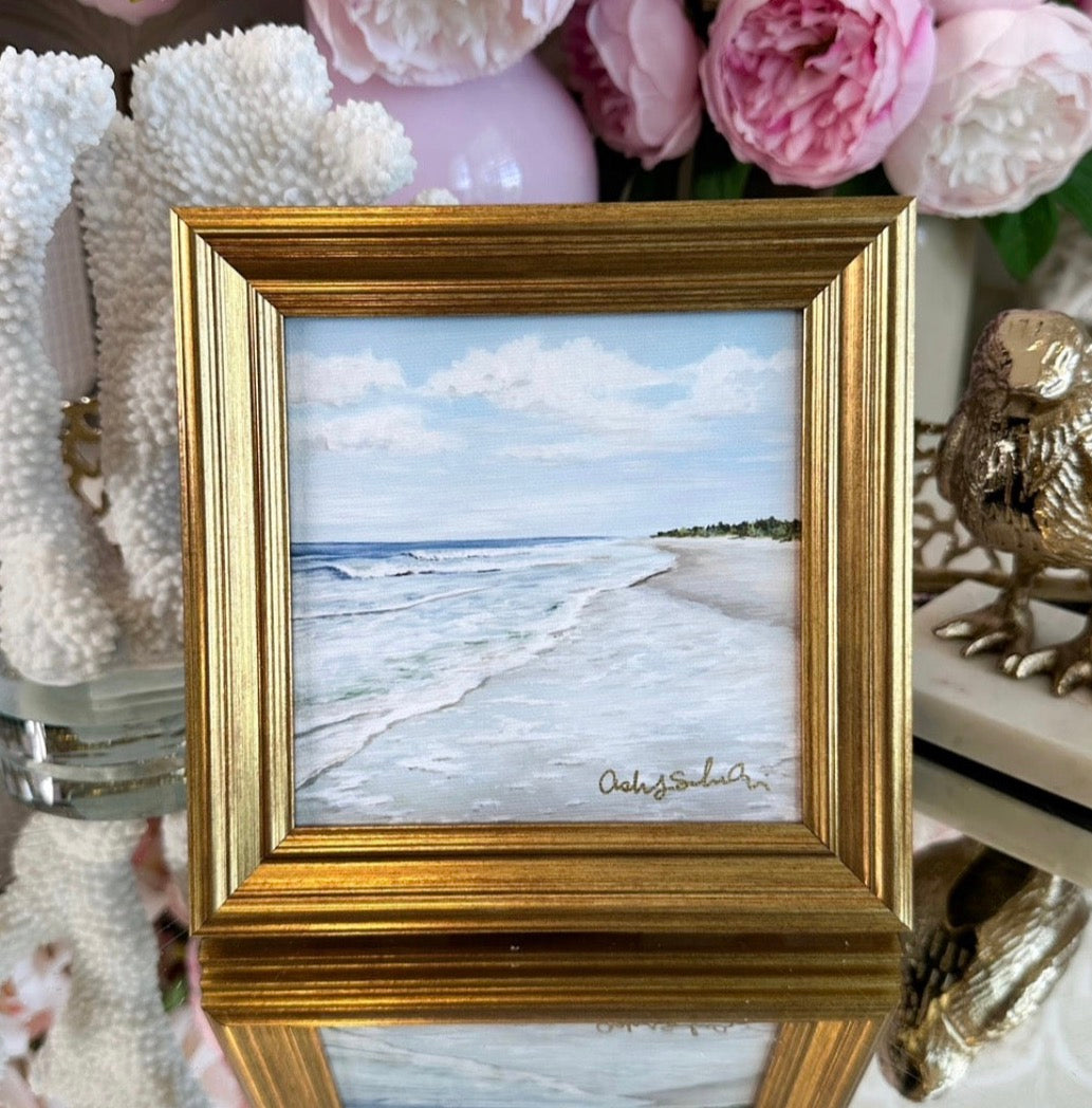 "Walk On The Beach" Signature Canvas Print