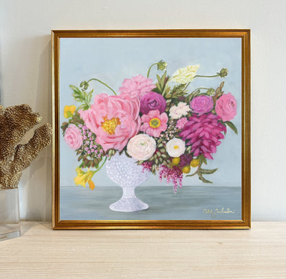 “Tea Time" Framed Canvas Print