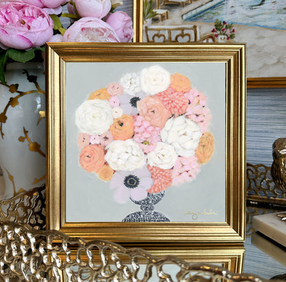 “Peaches and Cream” Framed Canvas Print