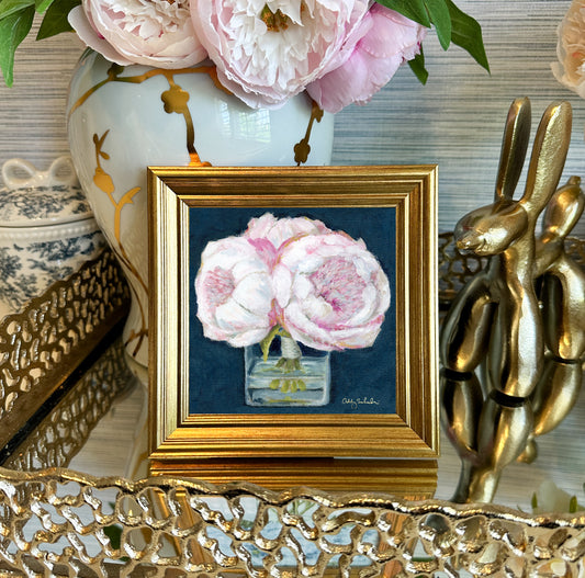 “Pink Peonies” Framed Canvas Print