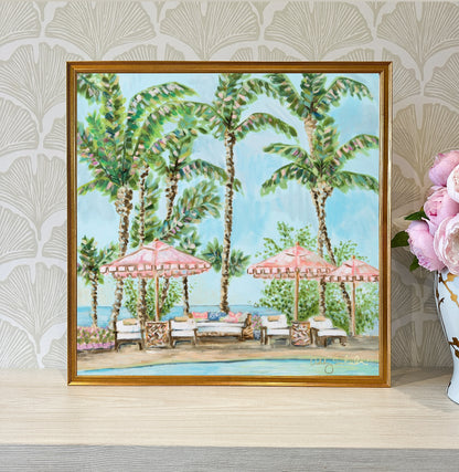 "Island Sun” Framed Canvas Print