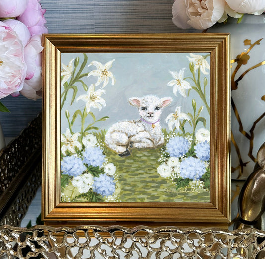 “Little Lambs Garden" Signature Canvas Print