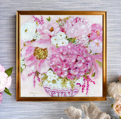 “Pretty In Pink” Framed Canvas Print