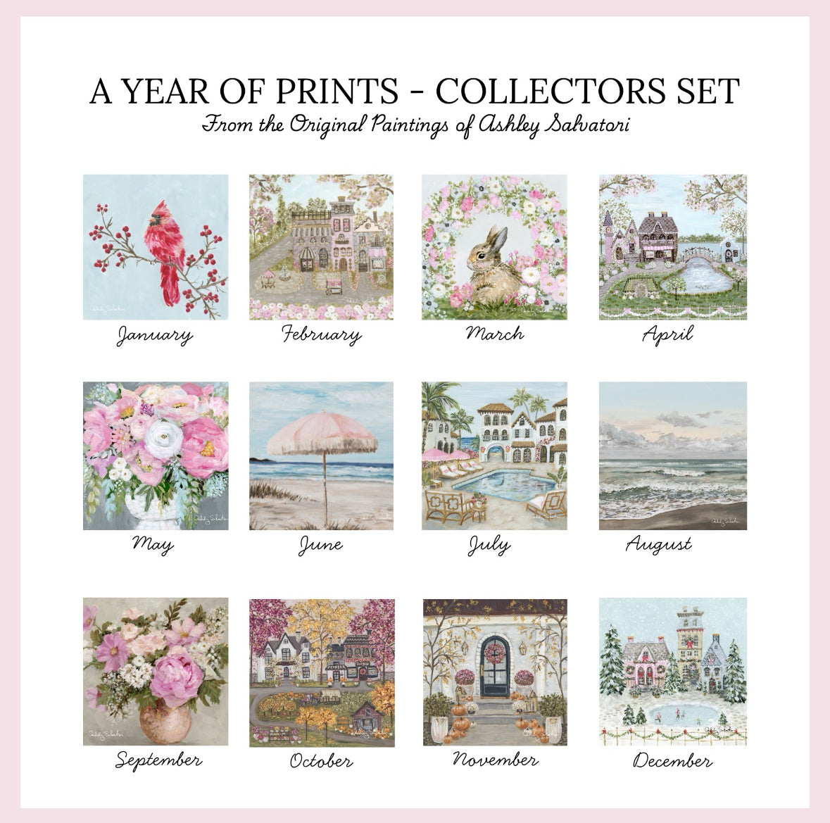 A Year of Prints — Collector’s Gift Set of 12 Fine Art Prints