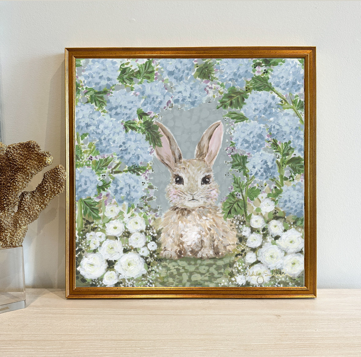 “Hops in the Garden” Framed Canvas Print