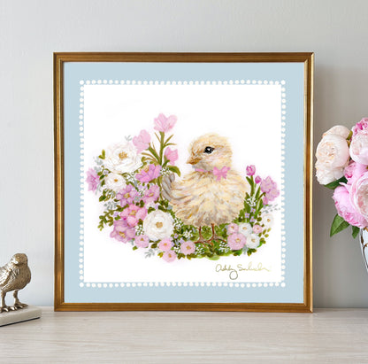 “Little Chick” Framed Canvas Print