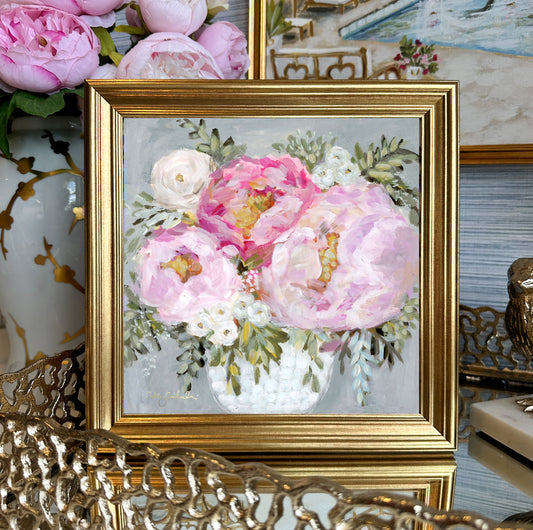 “Blushing Beauty” Framed Canvas Print