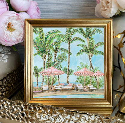 "Island Sun” Framed Canvas Print