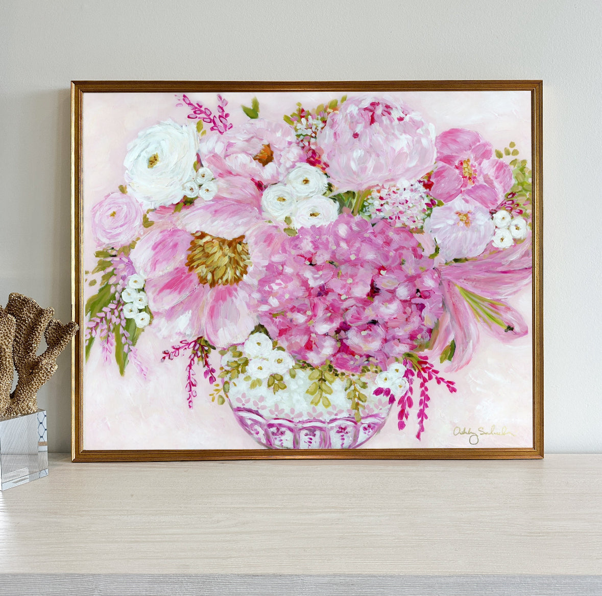 “Pretty In Pink” Framed Canvas Print
