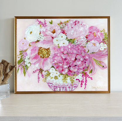 “Pretty In Pink” Framed Canvas Print