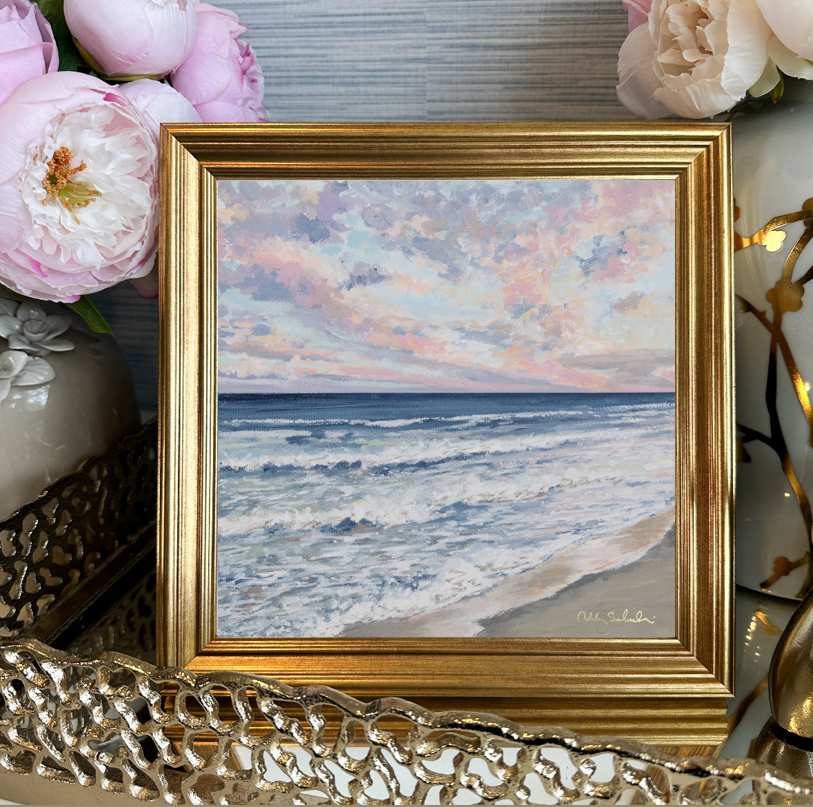 “Graceful Sunset” Framed Canvas Print