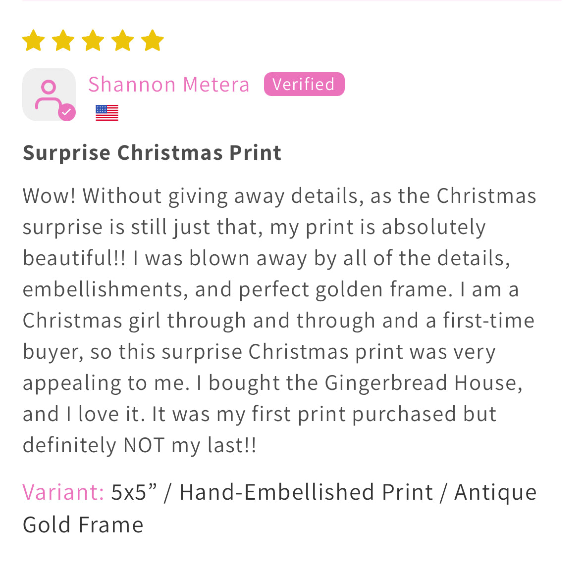 “The Gingerbread House" Framed Surprise Holiday Reveal