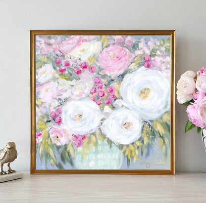 “Forever and Always" 24x24 Framed Canvas Print