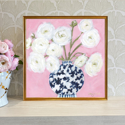 “Dancing In Pink" Framed Canvas Print