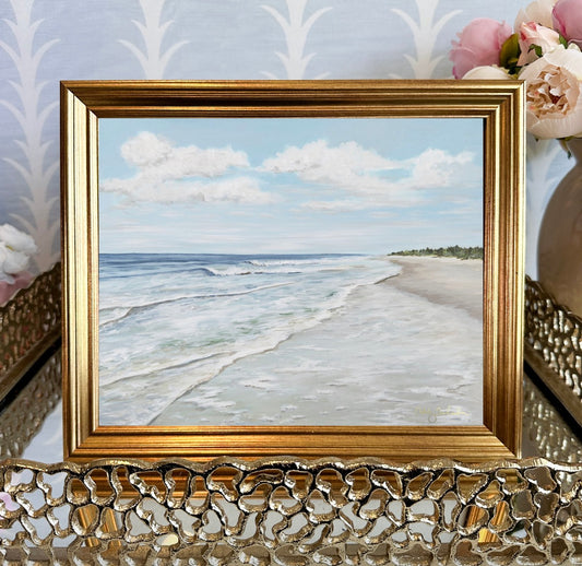 "Walk On The Beach" Signature Canvas Print