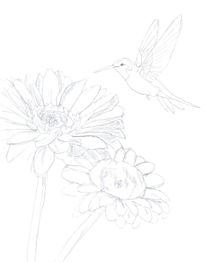 "Flutter" Hummingbird Paint Along Kit