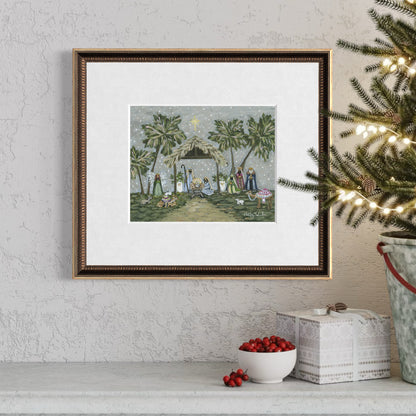 “O Holy Night” Nativity Scene Fine Art Paper Print