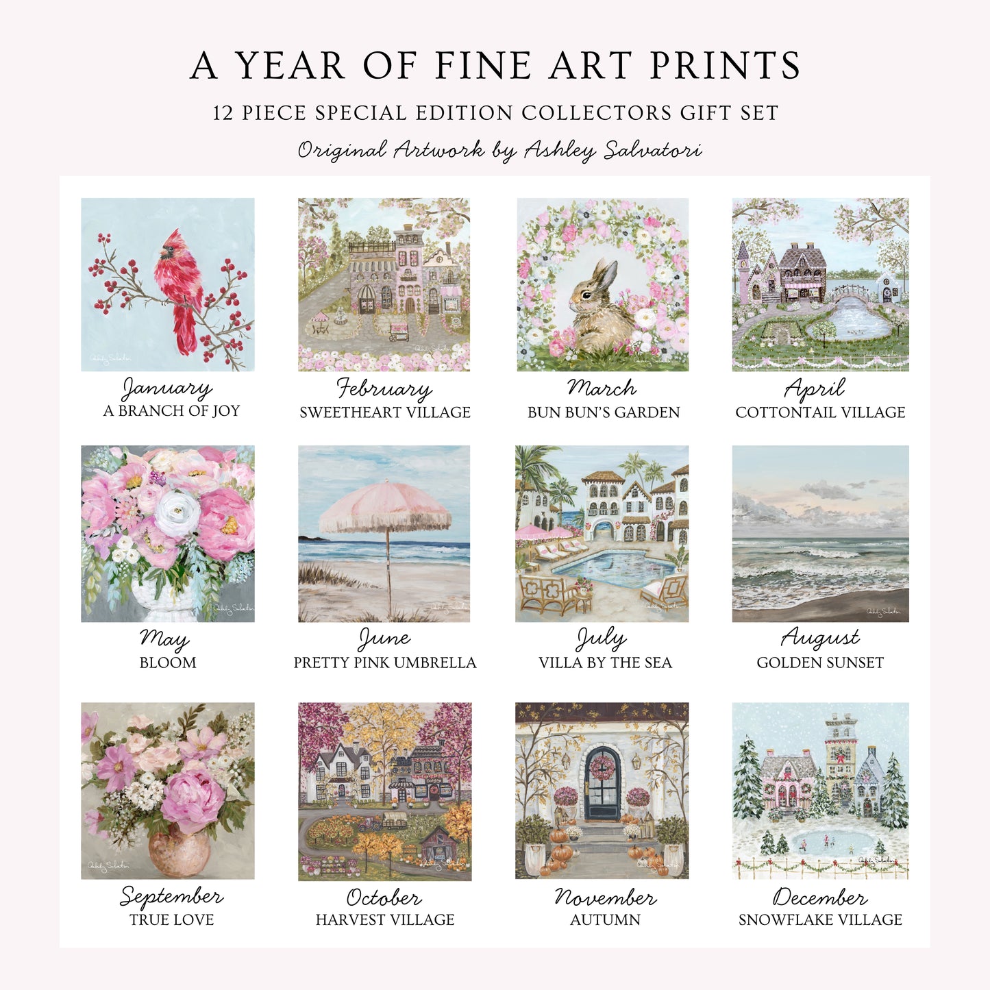 A Year of Prints — Collector’s Gift Set of 12 Fine Art Prints