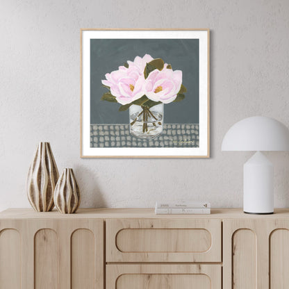 "Pink Magnolias" Signature Canvas Print