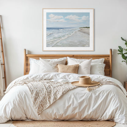 "Walk On The Beach" Signature Canvas Print