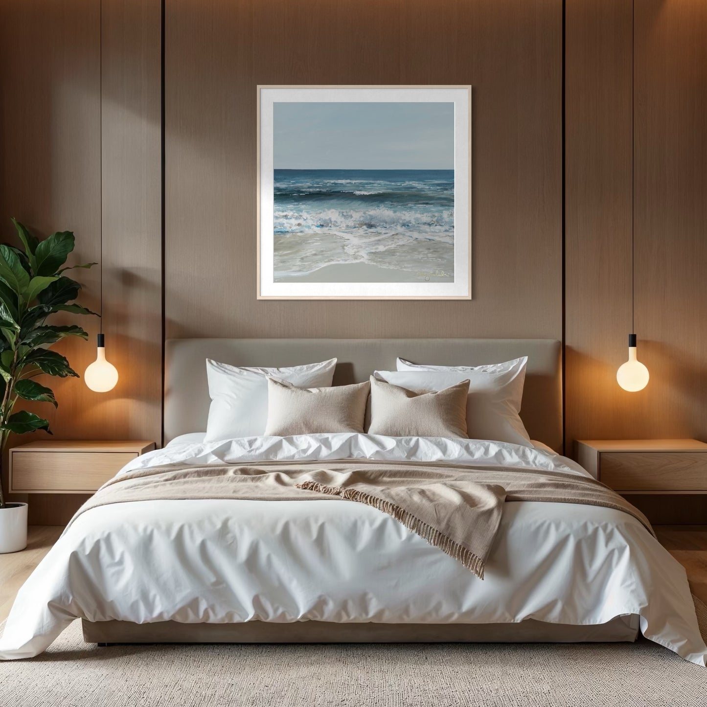 "Beautiful Blue Sea" Signature Canvas Print