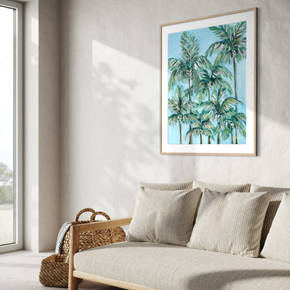 "Blueberry Palms" Signature Canvas Print