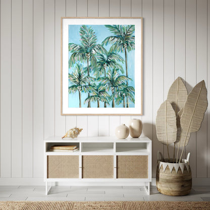 "Blueberry Palms" Signature Canvas Print