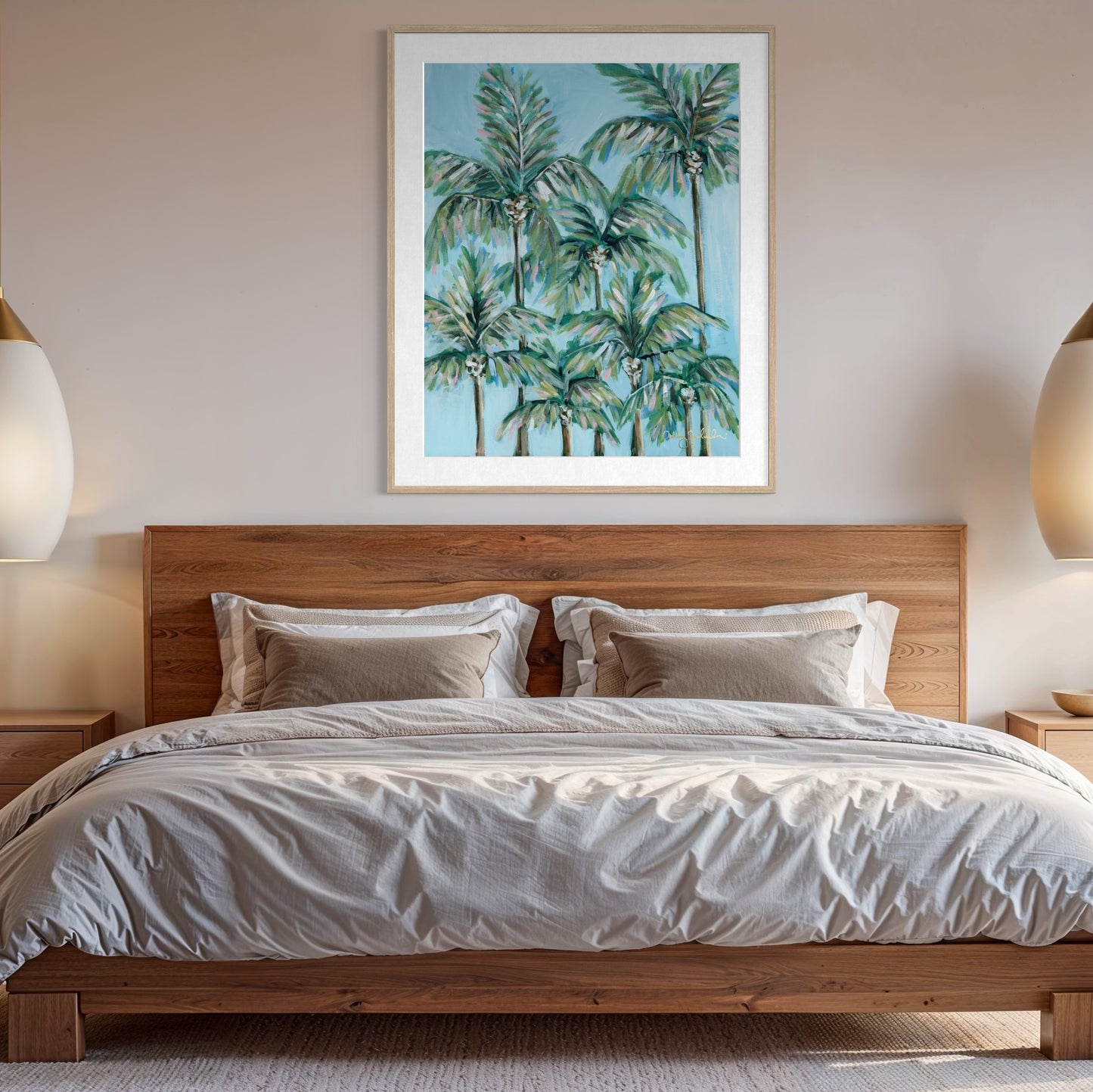 "Blueberry Palms" Signature Canvas Print