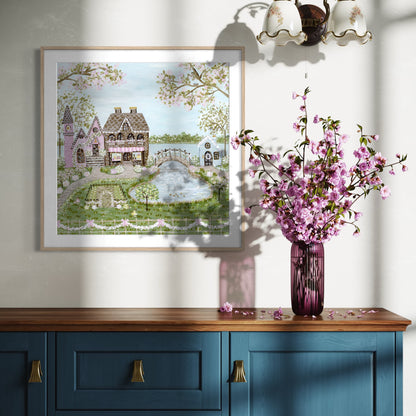 “Cottontail Village" Signature Canvas Print