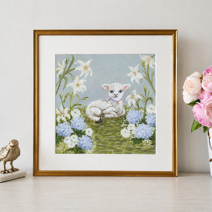 “Little Lambs Garden" Signature Canvas Print
