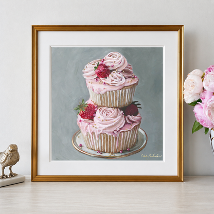 "Strawberry Cupcakes" Signature Canvas Print