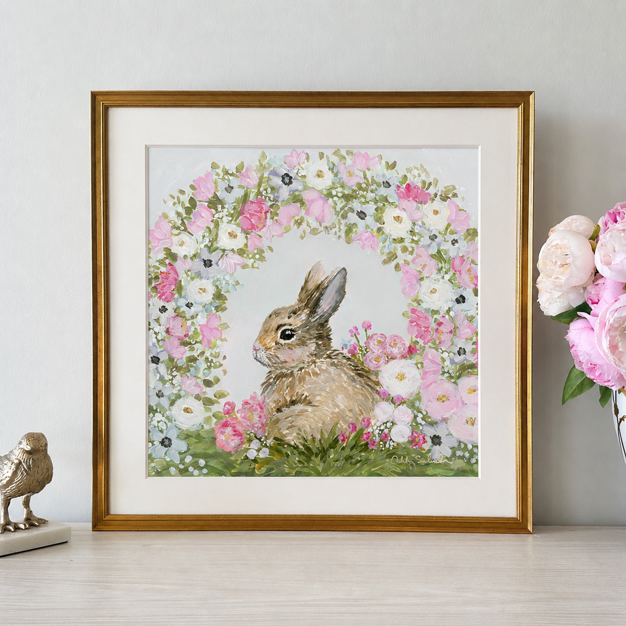 “Bun Bun’s Garden" Signature Canvas Print